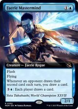 Faerie Mastermind (Extended Art) | NM |March of the Machine | MTG - Image 1