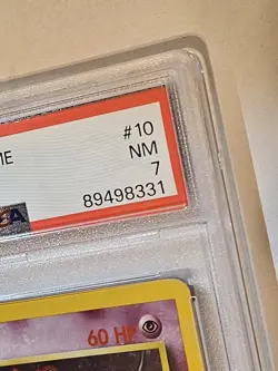 1999 POKEMON BASE SET UNLIMITED 10 MEWTWO HOLO PSA 7 Graded Pokemon Card Vintage - Image 2