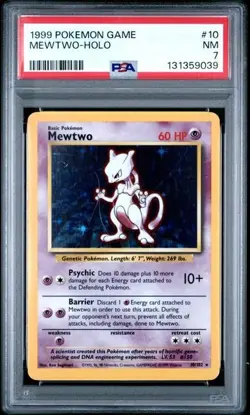 Mewtwo *PSA 7* Holo Rare *Base Set* 1999 *10/102* Vintage * Pokemon - Image 1