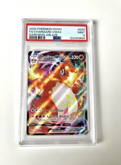 2020 Pokemon Sword & Shield Darkness Ablaze #020 Fa/Charizard Vmax PSA 9 - Image 1