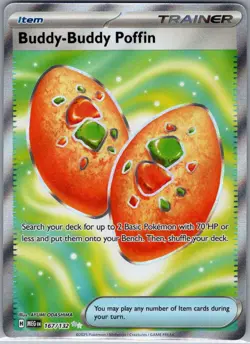 Buddy-Buddy Poffin 167/132 ME01: Mega Evolution - Pokemon Card - NM - Image 1