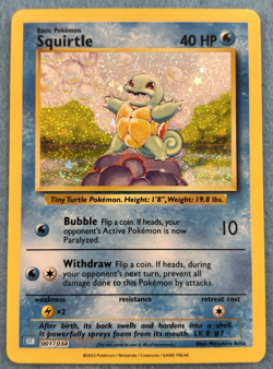 Squirtle 001/034 Trading Card Game Classic Holo NM Pokemon TCG Card - Image 1