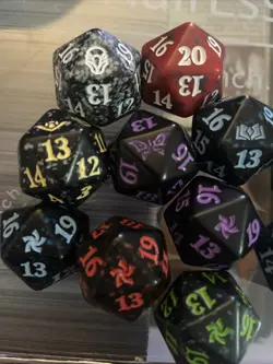 Big Lot Of 11 MTG Spindown 20 sided Dice mini pre release different sets!!! - Image 3