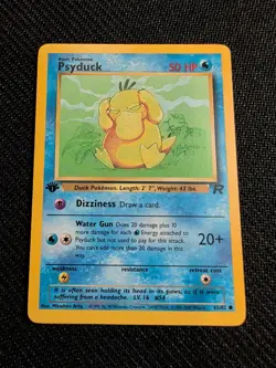 Pokemon TCG Psyduck Team Rocket 65 Regular 1st Edition Common - Image 1