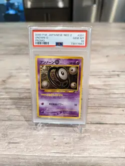 Pokemon PSA 10 Unown O Neo File 2 Japanese Gem Mint #201 Promo - Image 1