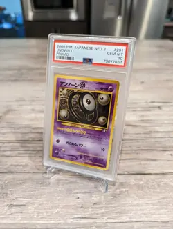 Pokemon PSA 10 Unown O Neo File 2 Japanese Gem Mint #201 Promo - Image 2