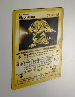 1999 WOTC POKEMON GAME BASE SET 1ST EDITION ELECTABUZZ 20/102 NON-HOLO RARE MP - Image 5
