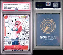 Nami English Manga Alternate Art OP01-016 PRB-01 One Piece, PSA 10 Gem Mint - Image 2