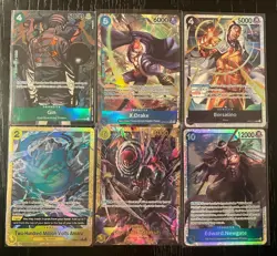 One Piece TCG English 6 Card Lot - Mixed Rarity - All Near Mint - Image 1