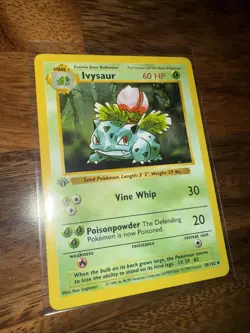 Pokemon TCG 1st Edition Base Set Ivysaur Shadowless 30/102 LP - Image 1
