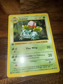 Pokemon TCG 1st Edition Base Set Ivysaur Shadowless 30/102 LP - Image 2