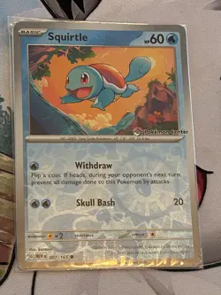 Pokemon TCG Squirtle 007/165 - Pokemon Center Stamped 151 Promo Sealed - Image 2