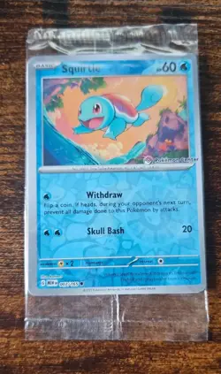 Pokemon TCG - Squirtle 007/165 Pokemon Center Stamped 151 Promo Sealed - Image 1