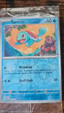 Pokemon TCG - Squirtle 007/165 Pokemon Center Stamped 151 Promo Sealed - Image 2