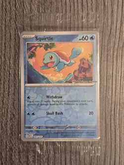 Pokemon TCG - Squirtle 007/165 Pokemon Center Stamped 151 Promo Sealed - Image 1