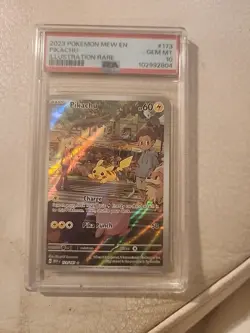 Pokemon Pikachu 173/165 Illustration Rare MEW EN 151 PSA 10 GEM MINT - Image 1