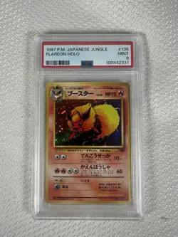 1997 Pokemon Japanese Jungle Flareon Holo PSA 9 #136 - Image 1