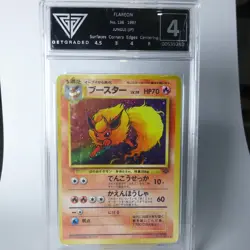 Pokemon Flareon Jungle Number 136 Holo Rare Japanese Grade 4 - 1997 - Image 1