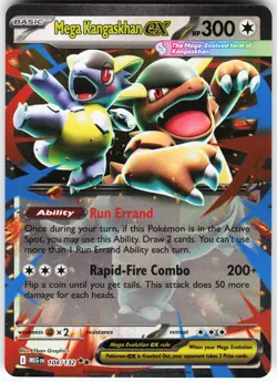 Mega Kangaskhan ex - 104/132 Pokemon ME01: Mega Evolution Holo Double Rare NM - Image 1