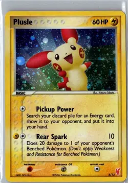 Plusle 6/12 Pokemon TCG EX Trainer Kit 2 Holo Common NM - Image 1