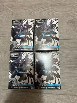 Pokemon TCG Black Bolt and White Flare Booster Bundles Factory Sealed Lot of 4 - Image 1
