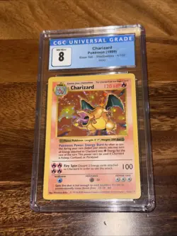 1999 Base Set Charizard CGC 8 Holo Rare 4/102 Shadowless NM/Mint Pokemon - Image 1