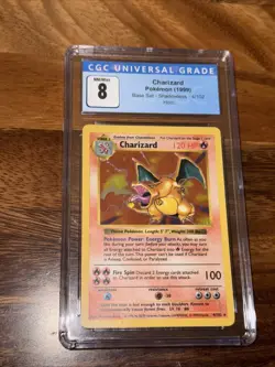1999 Base Set Charizard CGC 8 Holo Rare 4/102 Shadowless NM/Mint Pokemon - Image 3