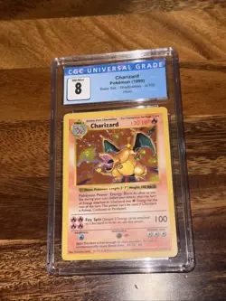 1999 Base Set Charizard CGC 8 Holo Rare 4/102 Shadowless NM/Mint Pokemon - Image 4