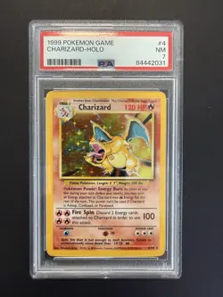 Pokemon Card Charizard PSA 7 NM Base Set WOTC 4/102 Holo Rare Pokemon Card 1999 - Image 1