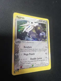 Pokemon TCG Aggron Holo Rare Card 1/109 Ruby & Sapphire MP Condition - Image 2