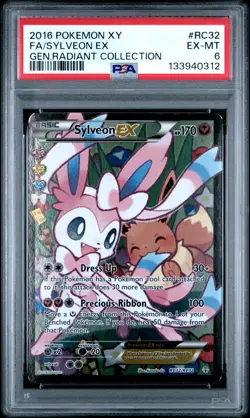 PSA 6 SYLVEON EX RC32/RC32 GENERATIONS RADIANT COLLECTION GRADED POKEMON CARD - Image 1