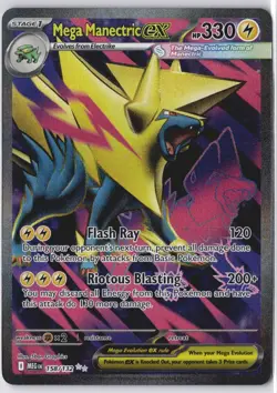 Pokemon Mega Manectric ex 158/132 Full Art Mega Evolution Pokemon Card NM - Image 1