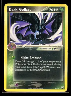 2004 EX - Team Rocket Returns Dark Golbat #34 Non Holo Pokemon Card - Image 1