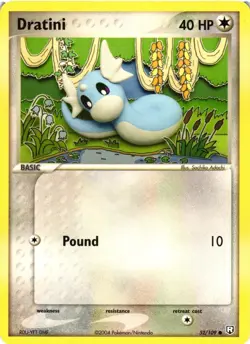 Pokemon TGC Dratini 052/109 Common Team Rocket Returns 52/109 LP - Image 1