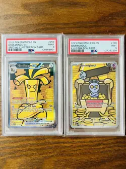 Gimmighoul 198/182 & Gholdengo ex 252/182 Pokemon Paradox Rift PSA 9s - Image 1