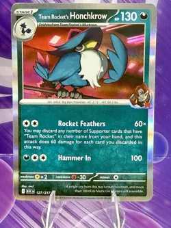 Pokemon TCG - Ascended Heroes - (Holo Rare) - Team Rocket's Honchkrow - 127/217 - Image 1