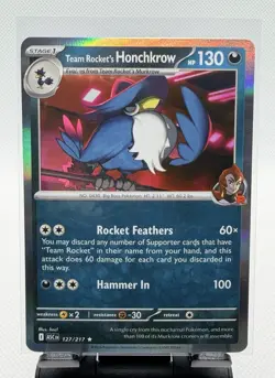 Pokemon TCG - Ascended Heroes - (Holo Rare) - Team Rocket's Honchkrow - 127/217 - Image 1