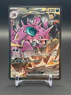 Pokemon TCG Team Rockets Nidoking EX 233/182 Destined Rivals SIR - Image 1