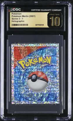 2001 POKEMON MERLIN SERIES 3 POKEMON HOLOGRAPHIC CGC 10 PRISTINE 10 POP 1 💎 - Image 1