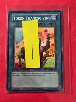 2003 Yu-Gi-Oh! TCG Dark Crisis 1st Edition #DCR041, Token Thanksgiving, C, cd1 - Image 3