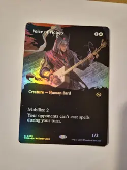 Magic the Gathering Tarkir Dragonstorm Voice of Victory Borderless Foil Card MTG - Image 1