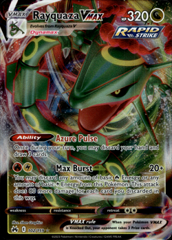 Pokemon TCG Rayquaza VMAX Crown Zenith Ultra Rare Card 102/159 - Image 1