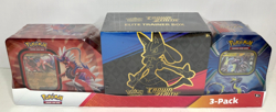 POKEMON Trading Cards TCG Costco 3 Pack Bundle CROWN ZENITH ETB + 2TINS NEW SEAL - Image 1