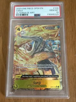 PSA 10 Sanji (SR) OP04-104 Kingdom of Intrigue One Piece - Image 1