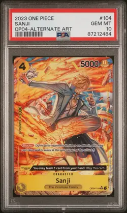PSA 10 Sanji (SR) OP04-104 Kingdom of Intrigue One Piece - Image 1
