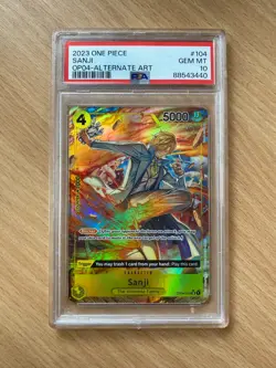 Sanji (OP04-104 SR) Alt Art PSA 10 (88543440) - One Piece ENGLISH - Image 1