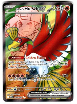 Pokemon SV10: Destined Rivals Card 209/182 Ethan's Ho-Oh ex Illustration Rare - Image 1