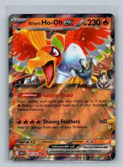 Ethan's Ho-Oh ex 039/182 SV10: Destined Rivals Double Rare Pokemon TCG Card NM - Image 1