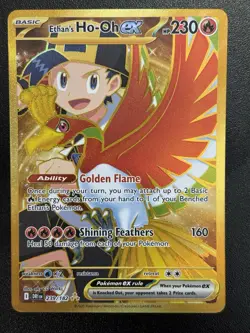 Pokemon TCG Ethan's Ho-Oh EX Hyper Rare Holo Card 239/182 Sv10: Destined Rivals - Image 1