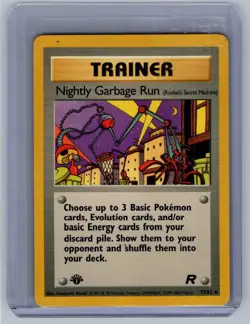 Pokemon 1st edition #77/82 Nightly Garbage Run (Rocket's Secret Machine) - Image 1
